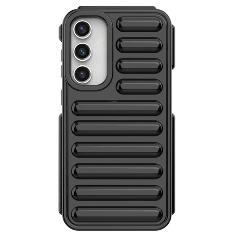 

Серия Capsule для Samsung Galaxy S23 FE Чехол Противоударная ребристая задняя крышка ТПУ чехол для телефона Black