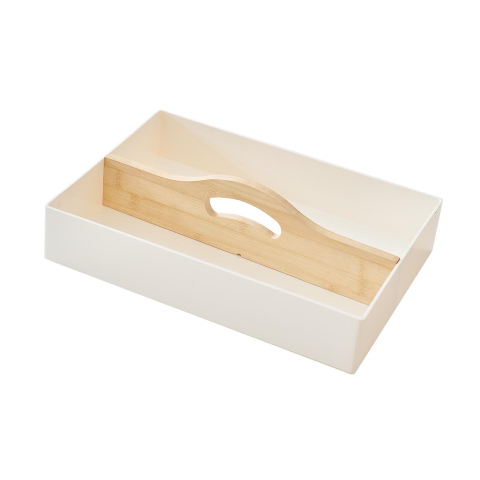 

Multiuse Organizer Storage Box Portable Creative Desk Tote Desk Organizer for Pencil Kitchen Workspace Marker Dorm білий