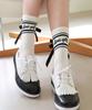 LENIC&MCCOY Ballon Ribbon Lettering Cotton Mid-Socks Fm55As170