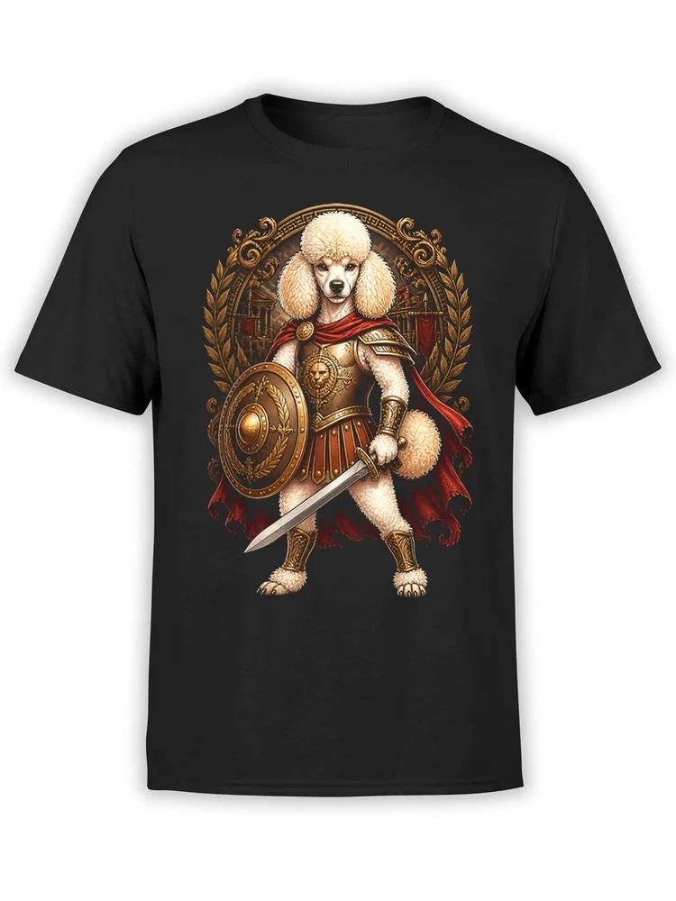 Gladiator Poodle Dog Tshirt Unisex S