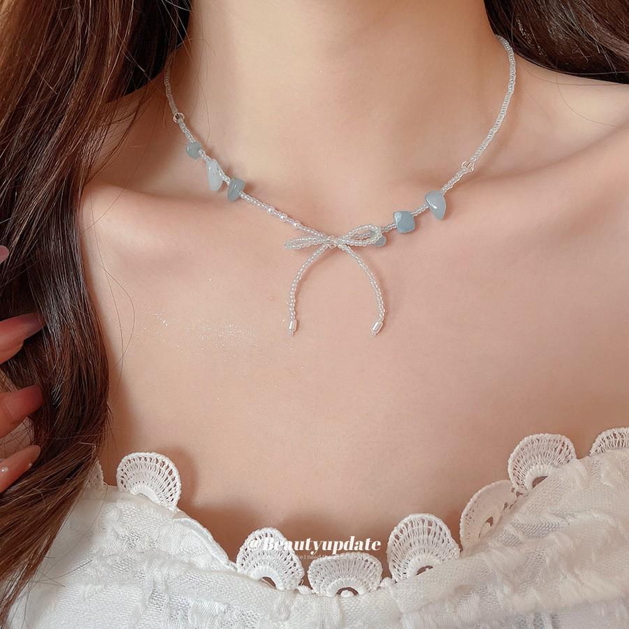 Dopamine Ethnic Retro Beaded Colorful Pearl Choker Necklace - Niche High-End Fashion