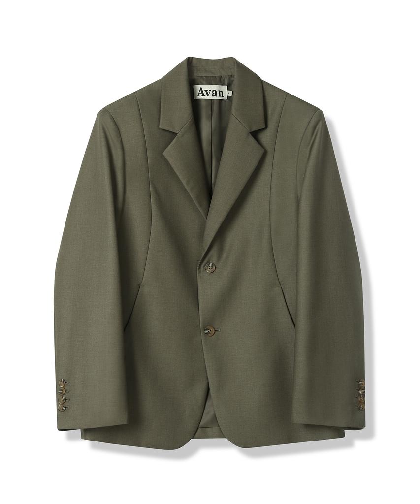 Avandress Curved Two-Button Blazer Black