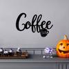 Rustic Metal Coffee Bar Sign 1PC Hanging Metal Wall Decor Coffee Signs for Home Coffee Bar Decoration