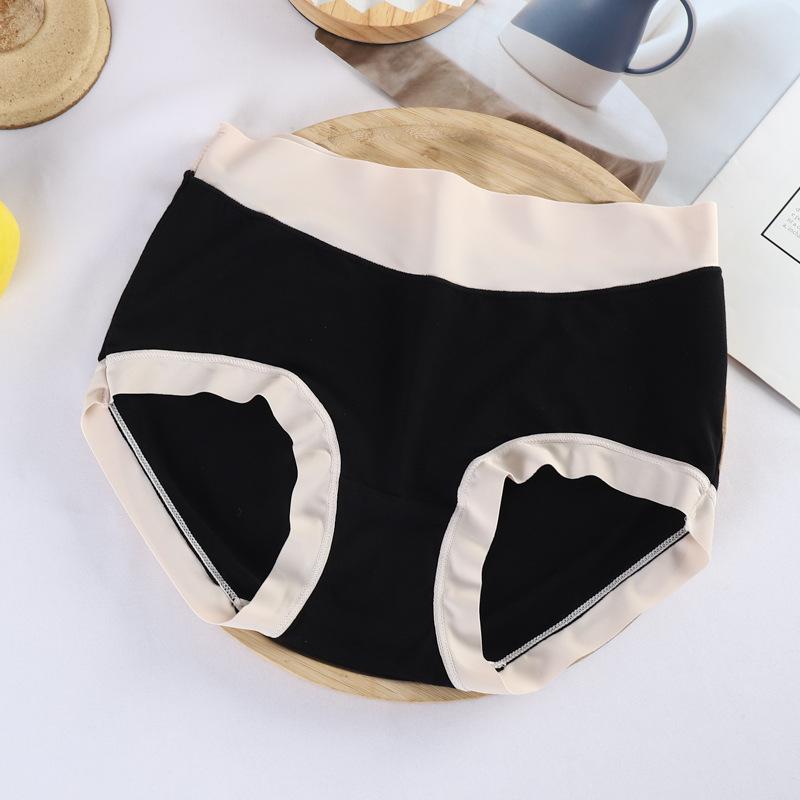 Color Blocking Nahtlose Mid Waist Übergröße Unterwäsche mit Seidenzwickel Bauch einziehend Po liftend Sexy Dreiecksunterwäsche für Damen Slips