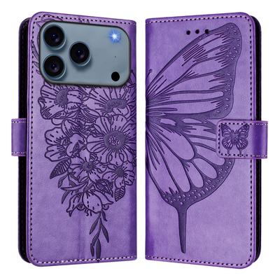Geldbörse Handgelenkschlaufe Hülle an Für iPhone 17 16 15 14 13 12 11 Pro Max 17 Air 16E 15 14 Plus Schmetterling Leder Lanyard 3 Karten Hülle