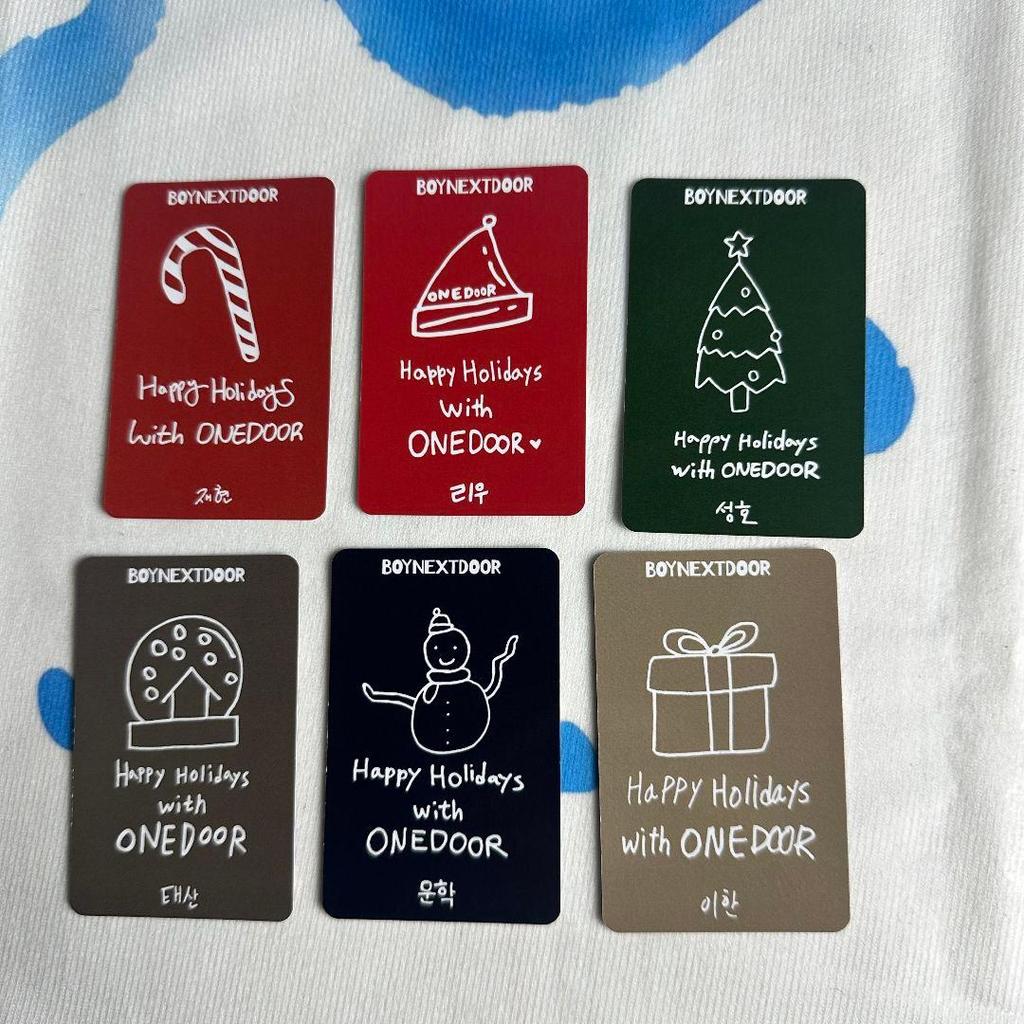 [USED] BOYNEXTDOOR Christmas SBS Sanok Gayo Daejeon Public Broadcast Trading Cards (6 Cards)