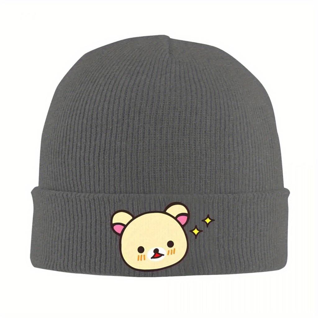 Rilakkuma Kawaii Bears Cute Animals Knitted Hat Beanie Autumn Winter Hat Warm Fashion Cute Aesthetic Caps for Men Women