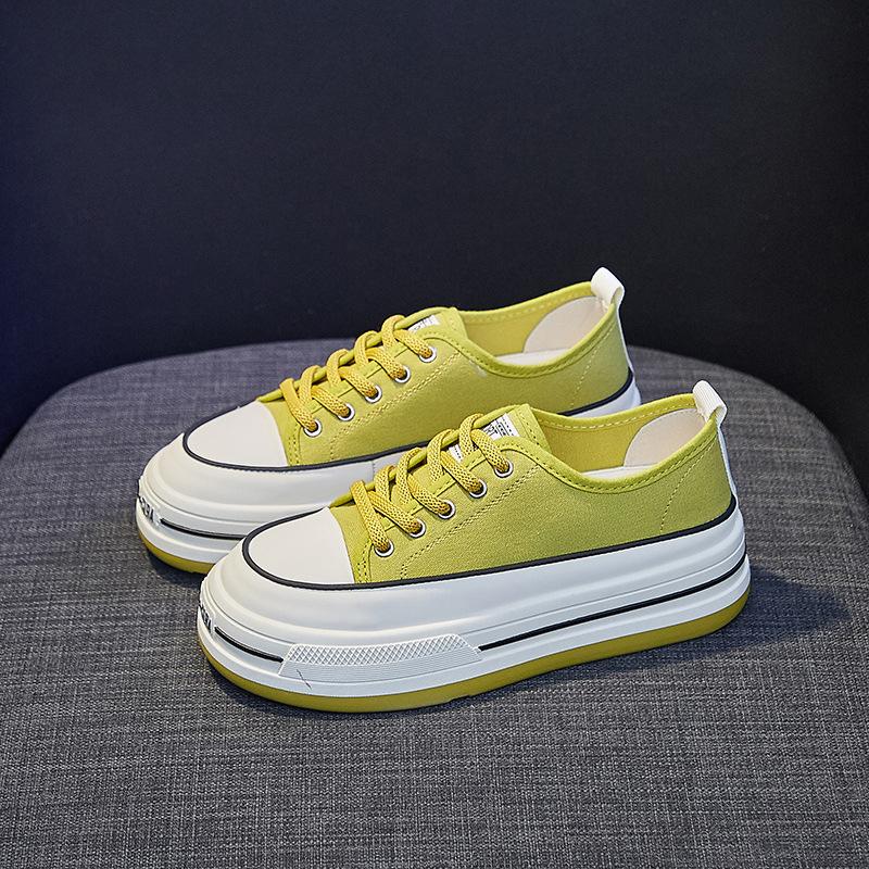 Canvas Shoes Women Spring Summer Casual Walking Platforms Vulcanized Shoes Ladies Fashion Chunky Sneakers