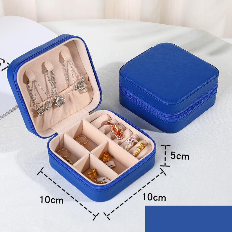 Jewelry Organizer Display Travel Jewelry Case Boxes Portable Locket Necklace Jewelry Box Leather Storage Earring Ring Holder