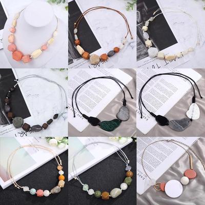Irregular Bead Necklace: European & American Sweater Chain, Summer-Autumn Fashion Women's Clavicle Jewelry