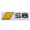 New 3D S8 Q8 SQ8 Adhesive Metal Alloy Emblem Car Body Rear Trunk Badge Auto Accessory For  Audi S8 Q8 SQ8