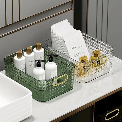 Desktop Cosmetics Storage Box Skin Care Products Storage Box Sundries Storage Basket Bathroom Luxury Acrylic Shelf