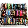 20pcs /Lot Handmade Retro Vintage Leather Cuff Bracelets Colorful Bangle Jewelry For Women Men Mix Styles Adjustable Party Gifts