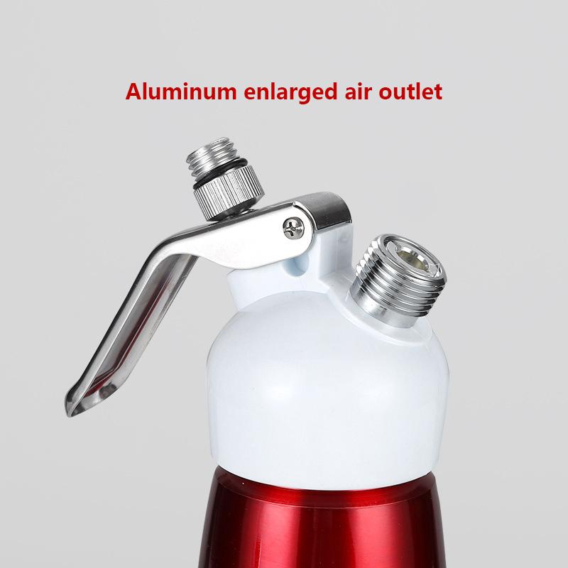 1 Adet 500ML Alüminyum Krem Köpürtücü Çırpma Şarj Cihazı 3 Nozullu Köpük Çırpılmış Krem Dağıtıcı Kek Yapımı Dekorasyon Aracı