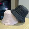 Korean-style Ultra-light Heart-shaped New Fisherman Hat for Women, Warm and Face-slimming Bucket Hat with a Round Top, Down Cotton Basin Hat, Trendy