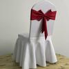 Spandex Chair Sash Ready Made Satin Ribbon Bows Chair Bands  Wedding Banquet Events Decoration