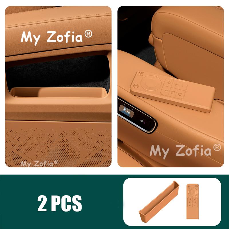 For ZEEKR 9X 2025 2026 Car TV Remote Control Silicone Protective Cover Tray Interior Second-row Rear Storage Box Accessories