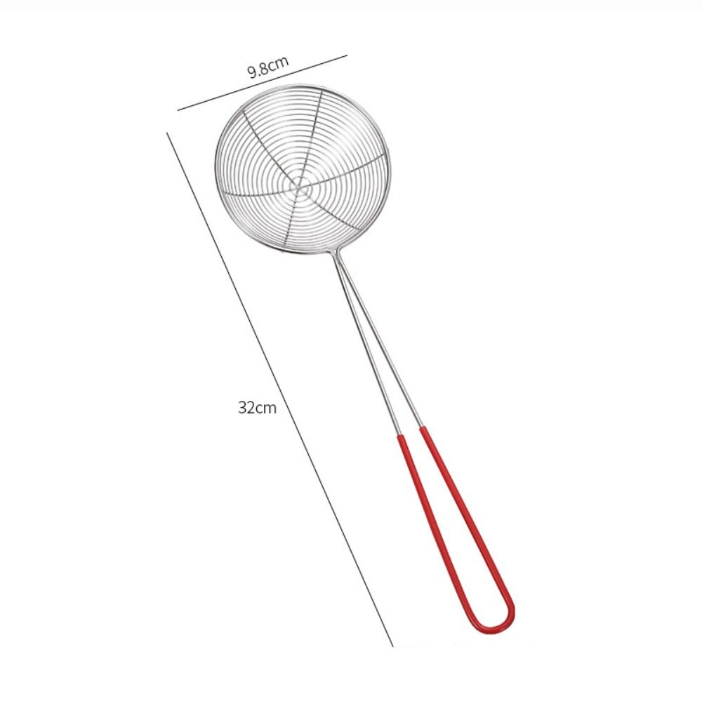 Red Handle Milk Tea Spoon Milk Tea Shop Essential Tapioca Scoop Pearl Spoon Filter  Kitchen Gadgets