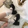 Big Head French British Retro Versatile Mary Jane Small Leather Shoes Thin 2025 Summer Heightening Platform College