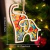 Friendship Elephant Jewelry, Colorful Pattern with Story Card, Elephant Jewelry, Female Friendship Elephant Jewelry Pendant Gift, Birthday Gift