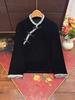 2025 Velvet Lace Patchwork Slimming Diagonal Collar Shirt for Women