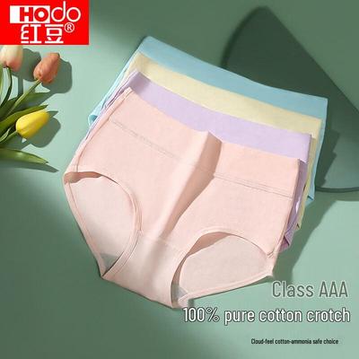Hongdou Women's Cotton Blend Antibacterial Briefs 4-Pack