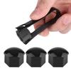 20pcs 19mm Car Wheel Nut,Nylon PA66 Car Wheel Nut Auto Hub Screw Cover Bolt Rims Exterior (Black)