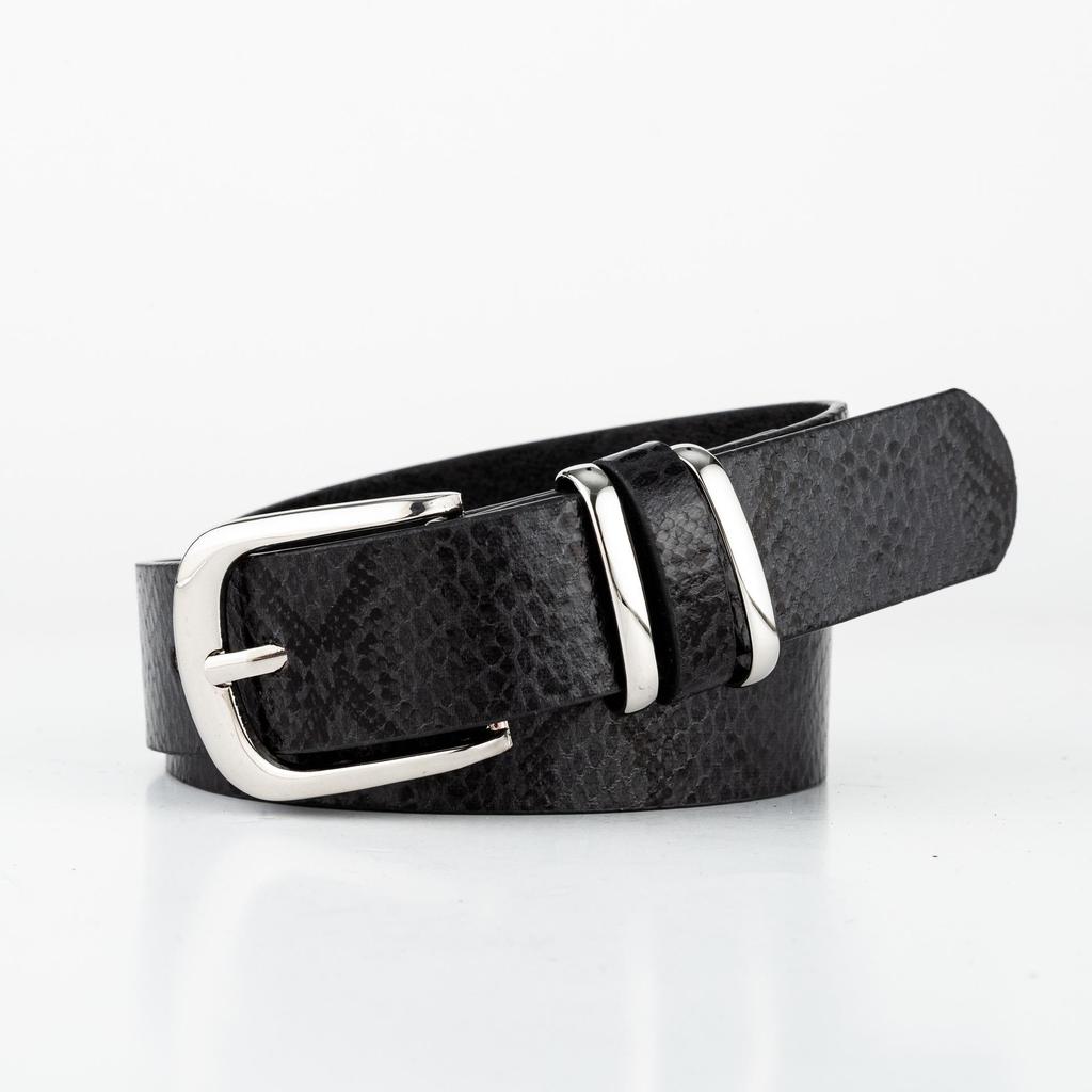 Women's Leopard & Snake Print Double Ring Buckle Belt - Versatile European & American Style