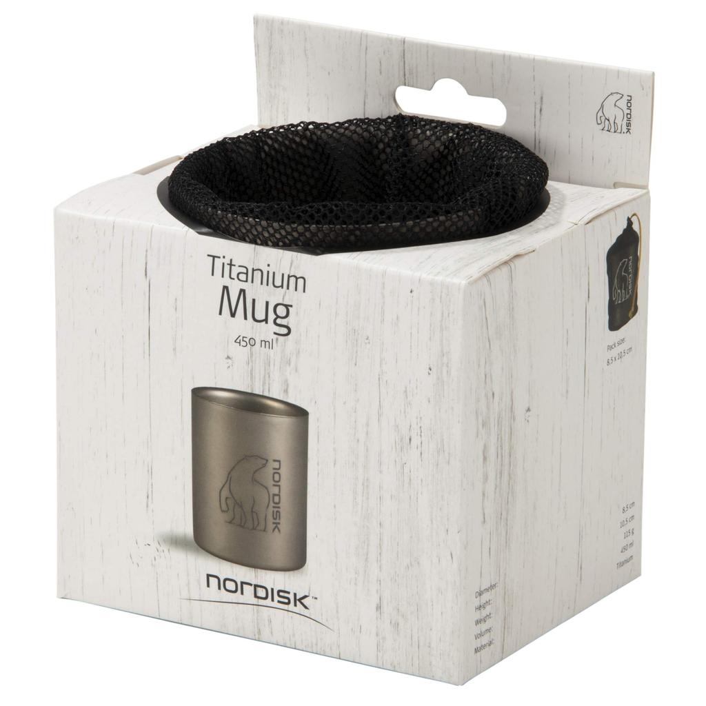 NORDISK Outdoor Camping Mug Titanium Double Wall Specyfikacja 450ml Japoński 119011 [Oryginalny produkt]