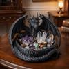 Dragon Shaped Storage Tray, New 3D Plastic Gothic Fantasy Style Crystal Display Tray, Desktop Decor Ornament Jewelry Organizer