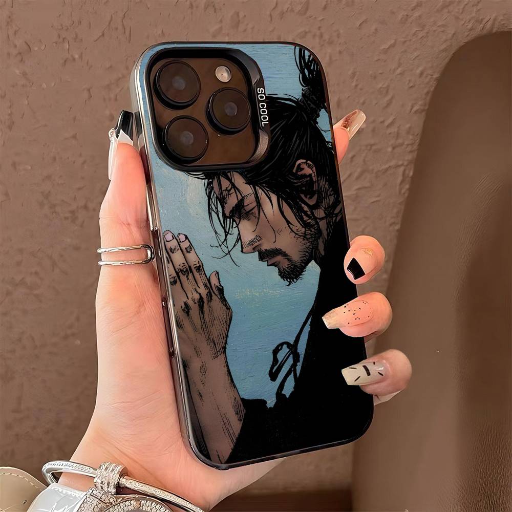 Vagabond Miyamoto M-Musashi phone case for iPhone 17 17Air 16 15 14 13 12 11 Pro Max Plus Colorful Silver