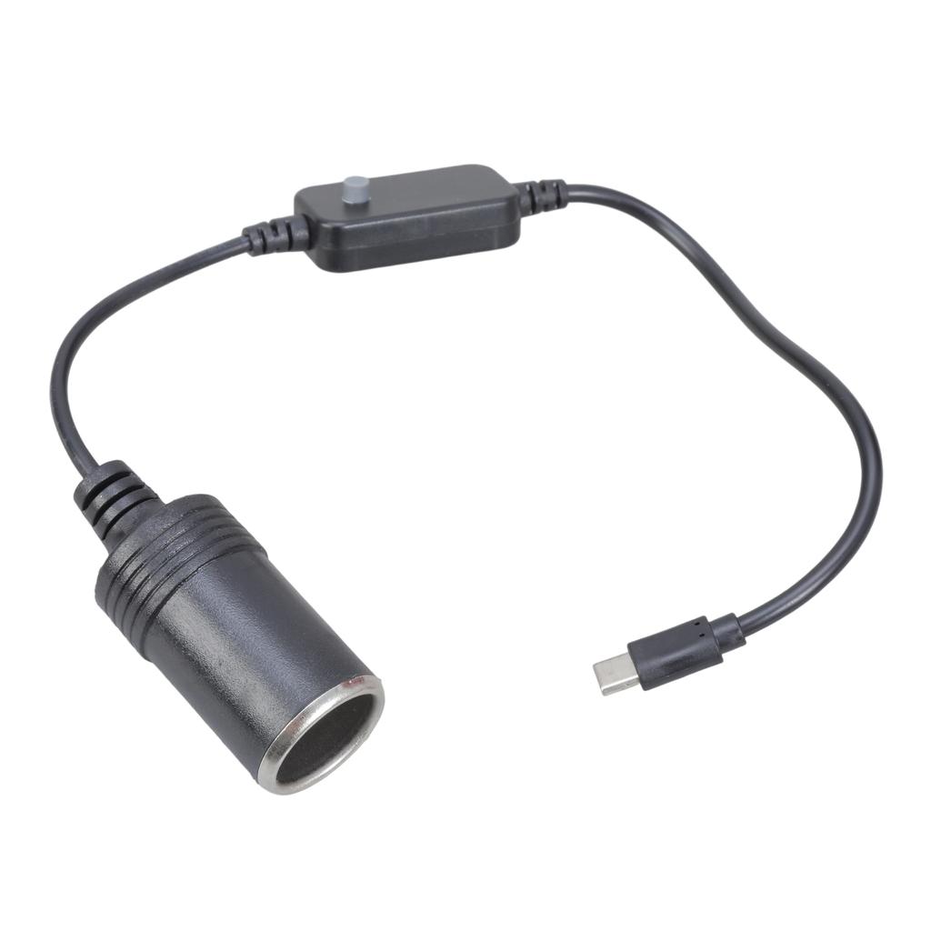 PD USB C zu Zigarettenanzünderbuchse Adapterkabel 5V bis 20V für Autozubehör wie DashCams und GPS-Geräte