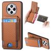 Case with Card Holder For Xiaomi Redmi 14C 4G/14R 5G/Poco C75 4G Leather+PC+TPU Kickstand Phone Cover