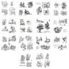 House Silicones Stamp for Card Making Journal Background Decoration Clear Stamper with Landscape Pattern