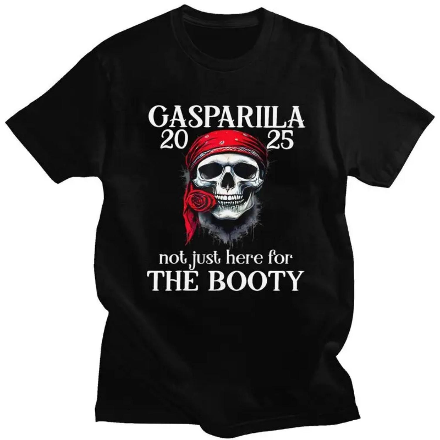 

Custom Gasparilla Pirate Skull T Shirts Men Pure Cotton Tees Tshirts Casual T-shirt Clothing S разноцветный