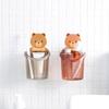 Little Bear Storage Cup Bathroom Toothbrush Cup Toothpaste Holder Wall-Mounted Draining Super Sturdy Wallpaper Bear Cup