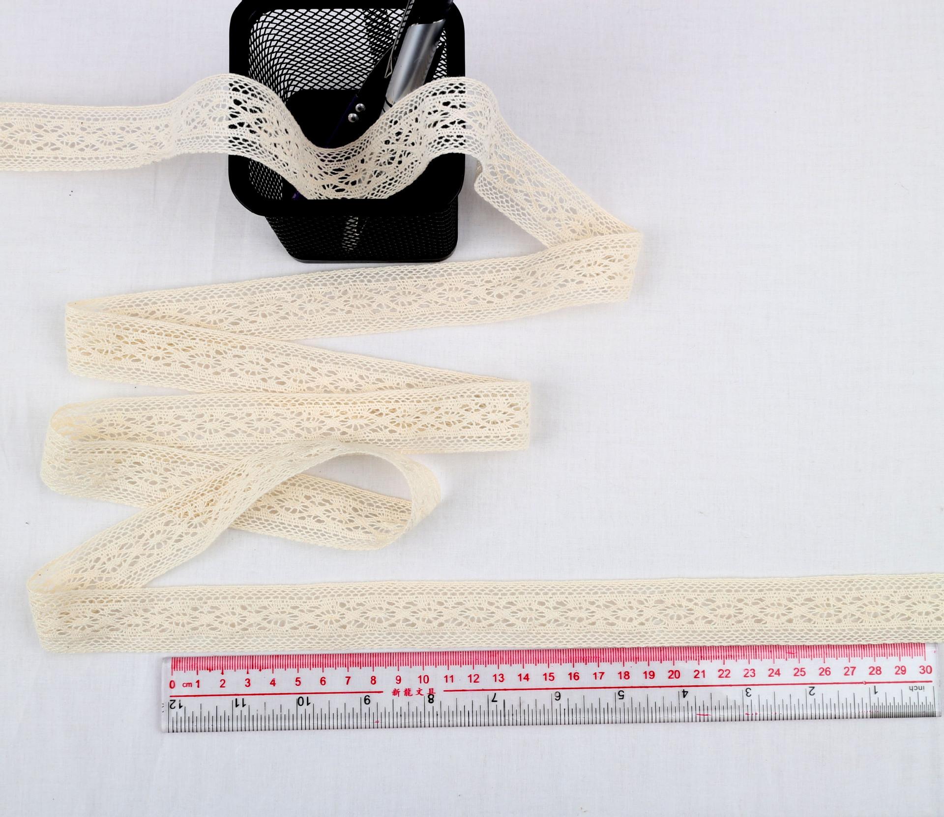 Популярная Одежда Нижнее Белье Багаж Чистый Хлопок Нить Кружево DIY Край Нити Original white (apricot color)