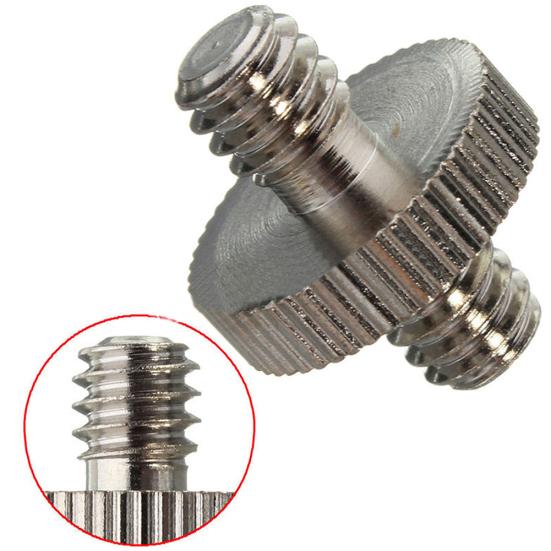 1/4 Male To 1/4 Male Threaded Camera Screw Adapter for Tripod Mount Holder