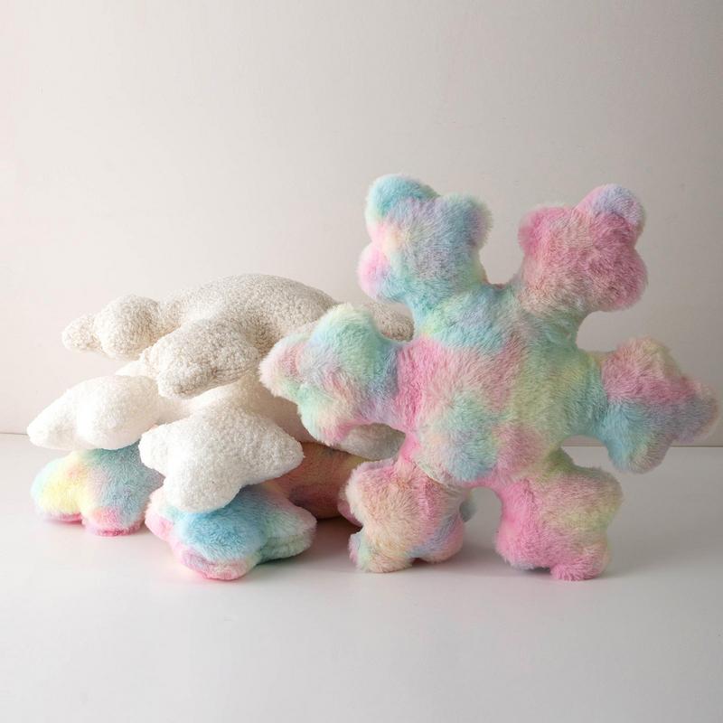 Christmas Snowflake Pillow Filled PP Cotton White Snow Cushion Home Holiday Decoration New Year 2024 Cojines Navidad