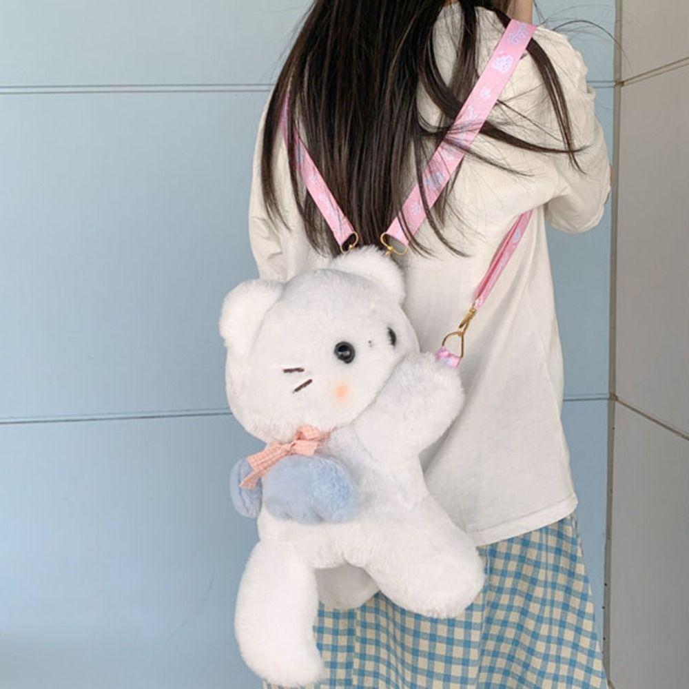 Plush Toy Children's School Bag JK Lolita Animal Shoulder Bag Cute Plush Doll Crossbody Bag  Girls