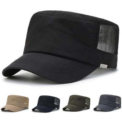 Cappello a cilindro piatto da uomo cappello a rete da esterno ad asciugatura rapida estate nuovo cappello da uomo sole primavera e autunno cappello fresco lingua d'anatra estate