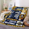 Volleyball Passion Believe Spike Repeat Cozy Blanket Customize Your Name Comfortable Perfect For Sofa Couch Office Bed Picnics Ideal For All Seasons