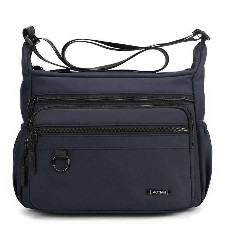 

Мужская вместительная сумка через плечо из Оксфорда, легкая темно-синий