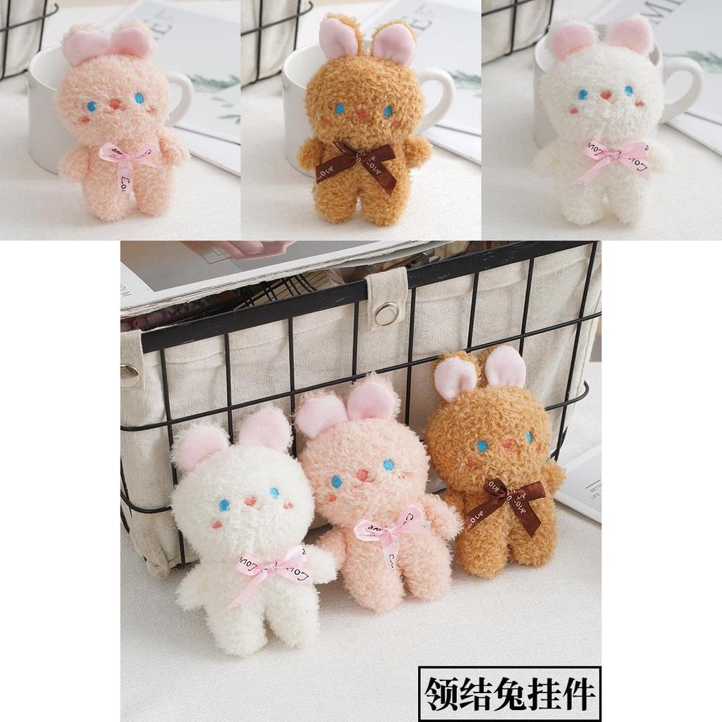 Charming Soft Plush Rabbit Keychain With Bow For Girls Ideal For Bags And Presents