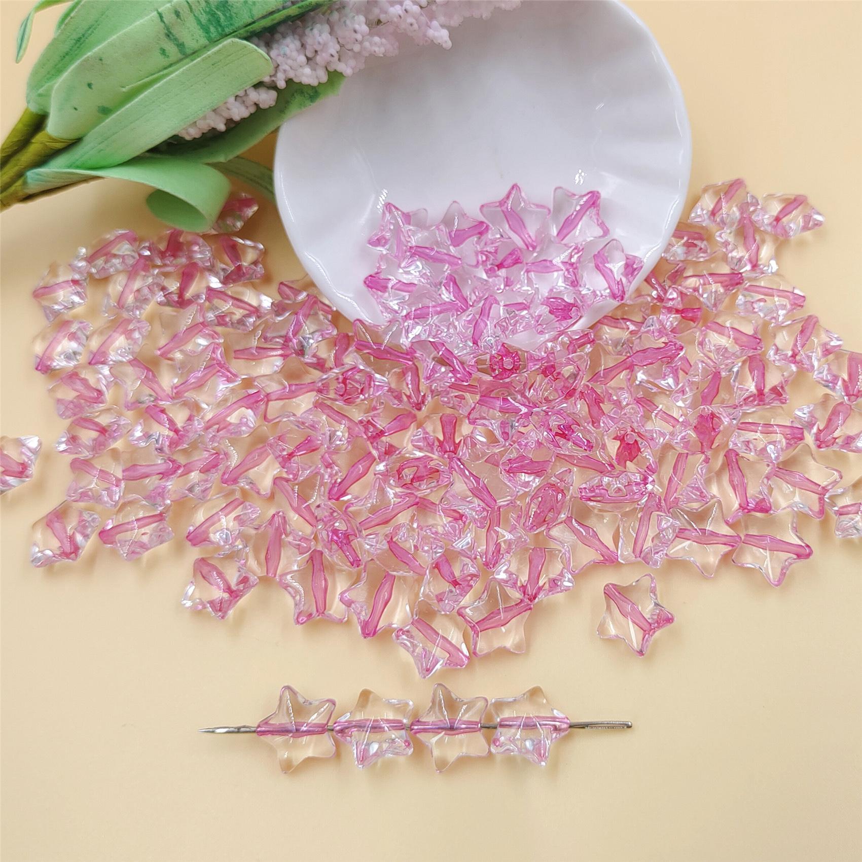 

Ханмейд Бисероплетение Ожерелье Браслет Бусины для Ручной Работы Свободные Бусины Звезда DIY Фурнитура Изготовление Ювелирных Изделий 120 Шт 13 мм Акрил Ручная Работа розы красного