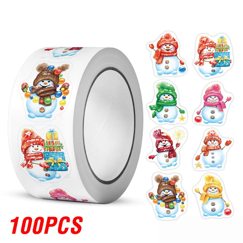 

100-500pcs Christmas Theme Seal Labels Stickers Merry Christmas Stickers For DIY Gift Baking Package Envelope Stationery Lables