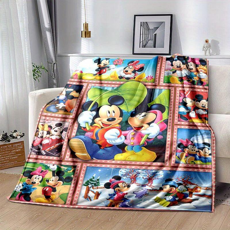 Mickey & Minnie Decke Weiche, Warme Flanelldecke für Sofa, Bett, Reisen, Camping | Ganzjahres-Gemütliche Nickerchen-Decke