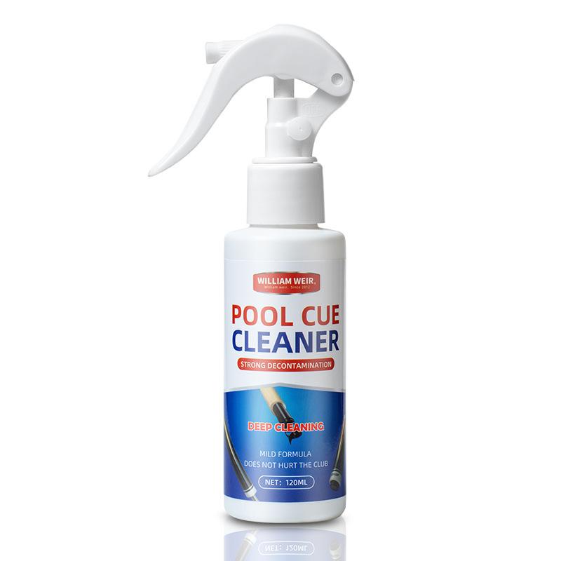 Billiard cue cleaner, decontamination and refurbishment cleaning agent, billiard cue polishing, brightening and maintenance oil