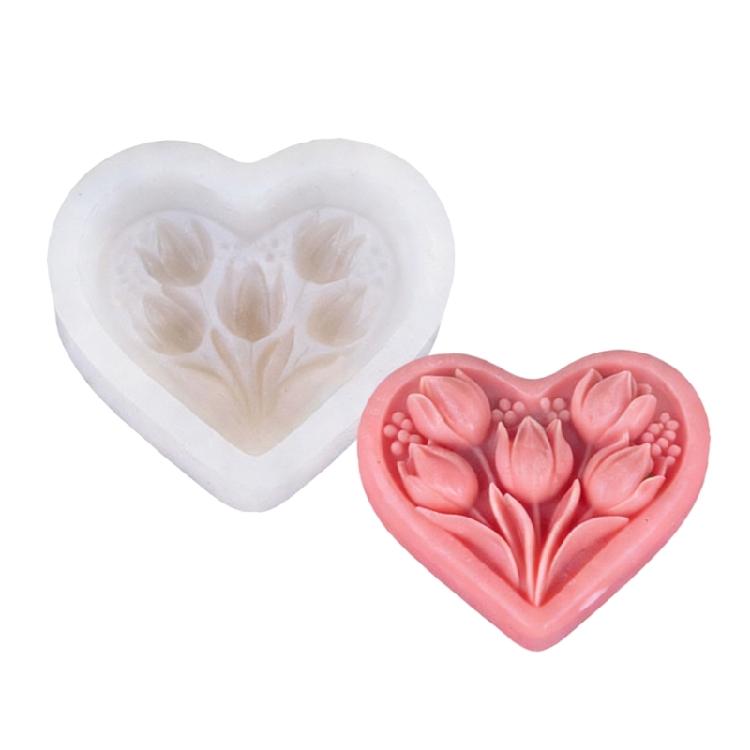 

Practical Silicone Heart Shape Candle Making Molds Soap Molds for Project Decorative Ornaments Offering Smooth Finishs