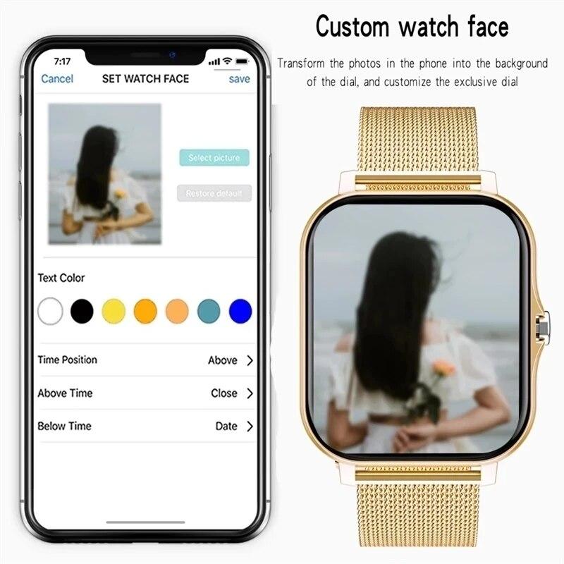Nuovo Braccialetto Smart Watch Pedometro Monitoraggio Frequenza Cardiaca Chiamata Bluetooth Schermo Touch 1,69 pollici Smart Watch Per Uomo Donna Orologio